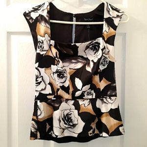 White House Black Market Floral Blouse Size 2